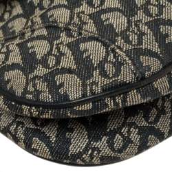 مملوكة مسبقًا Dior Blue Oblique Denim and Leather Saddle Bag