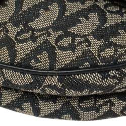 مملوكة مسبقًا Dior Blue Oblique Denim and Leather Saddle Bag