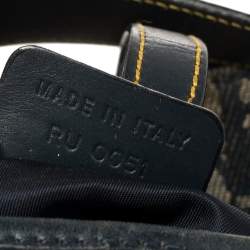 مملوكة مسبقًا Dior Blue Oblique Denim and Leather Saddle Bag