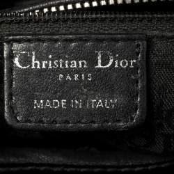 Pre Owned Dior Black Patent Leather Medium Lady Dior Tote