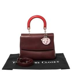Pre Owned Dior Tri Color Leather Small Be Dior Flap Top Handle Bag