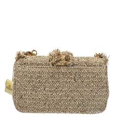 مملوكة مسبقًا حقيبة ديور متوسطة قلاب Miss Dior جلد كاناج سوداء