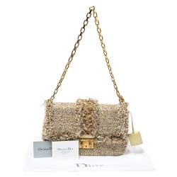 مملوكة مسبقًا حقيبة ديور متوسطة قلاب Miss Dior جلد كاناج سوداء