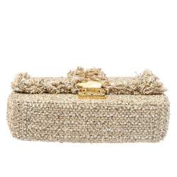 مملوكة مسبقًا حقيبة ديور متوسطة قلاب Miss Dior جلد كاناج سوداء