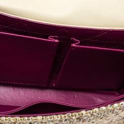 مملوكة مسبقًا حقيبة ديور متوسطة قلاب Miss Dior جلد كاناج سوداء