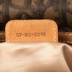 Pre Owned Dior Brown Oblique Coated Canvas and Leather Romantique Barrel Bag