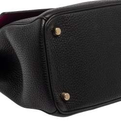 Pre Owned Dior Black Leather Small Be Dior Flap Top Handle Bag