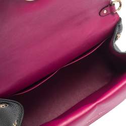 Pre Owned Dior Black Leather Small Be Dior Flap Top Handle Bag