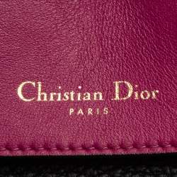 Pre Owned Dior Black Leather Small Be Dior Flap Top Handle Bag