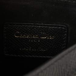 Pre Owned Dior Black Leather Mini Saddle Bag