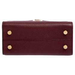 Pre Owned Dior Burgundy Leather Diorever Top Handle Bag