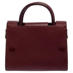 Pre Owned Dior Burgundy Leather Diorever Top Handle Bag