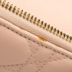 مملوكة مسبقًا Dior Light Pink Cannage Leather Lady Dior Double Chain Bag