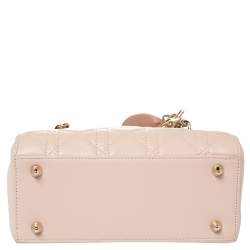 مملوكة مسبقًا Dior Light Pink Cannage Leather Lady Dior Double Chain Bag