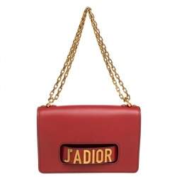 Pre Owned حقيبة كتف ديور ديدور جلد أسود مرصع بقلاب