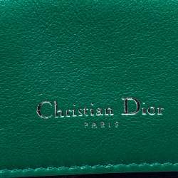 Pre Owned Dior Blue Ostrich Medium Be Dior Flap Top Handle Bag