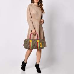 مملوكة مسبقًا Dior Multicolor Oblique Coated Canvas and Leather Rasta Boston Bag
