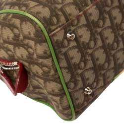 مملوكة مسبقًا Dior Multicolor Oblique Coated Canvas and Leather Rasta Boston Bag