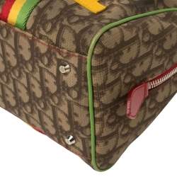 مملوكة مسبقًا Dior Multicolor Oblique Coated Canvas and Leather Rasta Boston Bag