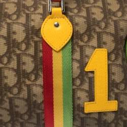 مملوكة مسبقًا Dior Multicolor Oblique Coated Canvas and Leather Rasta Boston Bag
