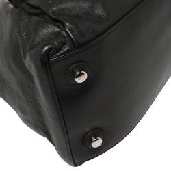 Pre Owned Dior Black/White Zebra Print Calfhair and Leather Le Trente Hobo