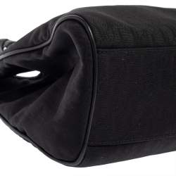 Pre Owned Dior Black Oblique Canvas Small Tote