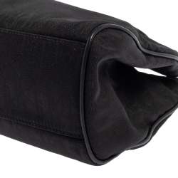 Pre Owned Dior Black Oblique Canvas Small Tote