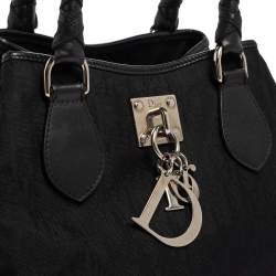 Pre Owned Dior Black Oblique Canvas Small Tote