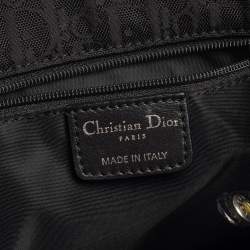 Pre Owned Dior Black Oblique Canvas Small Tote