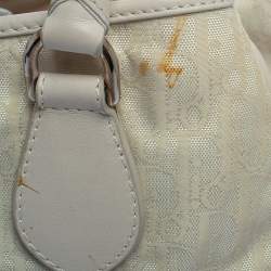 مملوكة مسبقًا حقيبة ديور كانفاس أوبليك وردي/كريمي متوسطة