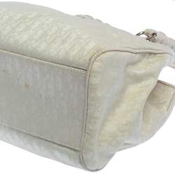 مملوكة مسبقًا حقيبة ديور كانفاس أوبليك وردي/كريمي متوسطة