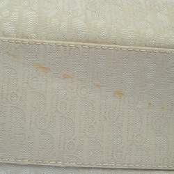 مملوكة مسبقًا حقيبة ديور كانفاس أوبليك وردي/كريمي متوسطة