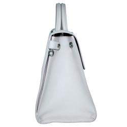 Pre Owned Dior White Leather Diorever Medium Top Handle Bag 
