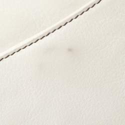 Pre Owned Dior White Leather Saddle Bag