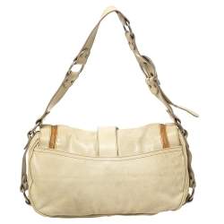 مملوكة مسبقًا Dior Pale Green Gaucho Leather Large Double Saddle Shoulder Bag