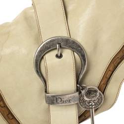 مملوكة مسبقًا Dior Pale Green Gaucho Leather Large Double Saddle Shoulder Bag