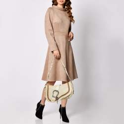 مملوكة مسبقًا Dior Pale Green Gaucho Leather Large Double Saddle Shoulder Bag