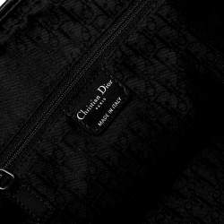Pre Owned Dior Black Pleated Leather Plisse Tote