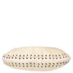 Pre Owned Dior Cream Oblique Canvas and Leather Ethnic Hobo