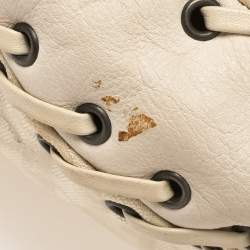 Pre Owned Dior Cream Oblique Canvas and Leather Ethnic Hobo