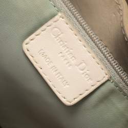 Pre Owned Dior Cream Oblique Canvas and Leather Ethnic Hobo