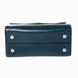 Pre Owned Dior Blue Python Mini Diorever Bag