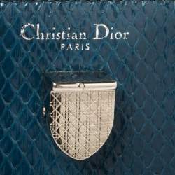 Pre Owned Dior Blue Python Mini Diorever Bag