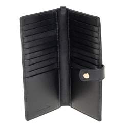 مملوكة مسبقًا Dior Black Cannage Leather Lady Dior Long Bifold Wallet