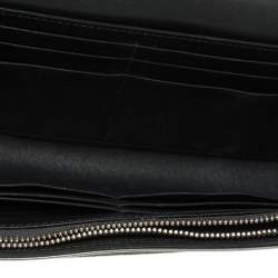 Pre Owned Dior Metallic Silver Microcannage Leather Croisiere Wallet On Chain