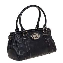 Pre Owned Dior Black Leather Satchel