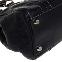 Pre Owned Dior Black Leather Satchel