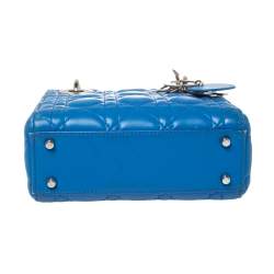 Pre Owned حقيبة ديور ميني ليدي ديور جلد كاناج أزرق