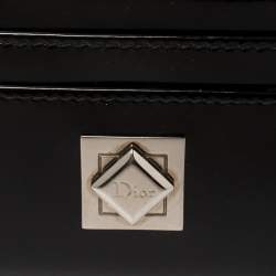 Pre Owned محفظة بطاقات ديور تيرن مي ديور جلد أسود لامع