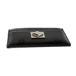 Pre Owned محفظة بطاقات ديور تيرن مي ديور جلد أسود لامع